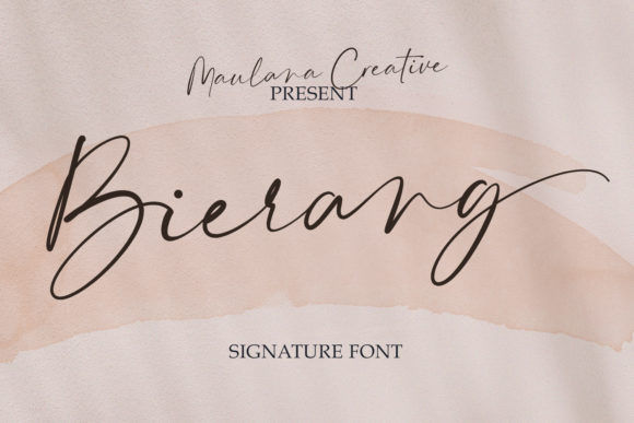 Bierang Script Font Review for Design Projects