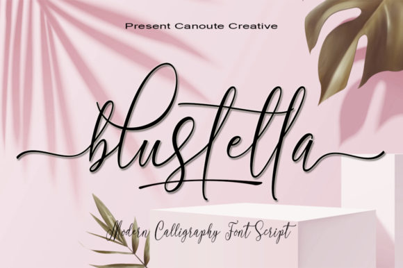 Blustella: A Romantic Script Font for Digital Creativity
