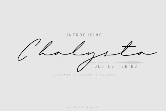 Chalysta: A Handwritten Font for Modern Web Design