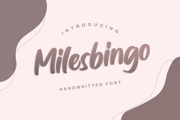 Milesbingo: A Handwritten Font for Professional Branding